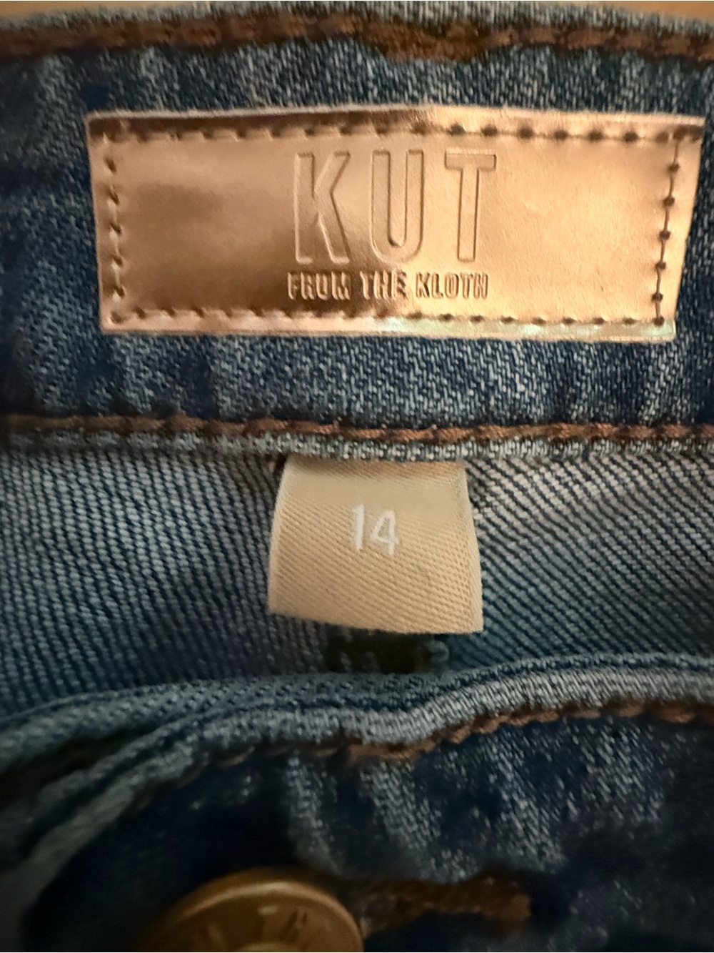 Kut from the Kloth High-Rise Blake Super Wide Leg Jeans in Blue Size 14 NWT - Picture 4 of 8